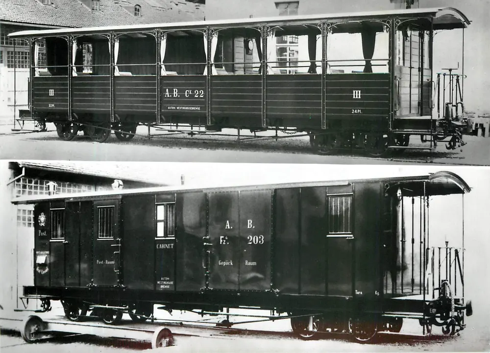 Appenzellerbahn — Wagen aus frühen Jahren (CK 44 1899 und FZ 4 203 1897) — Verlag - Vorderseite