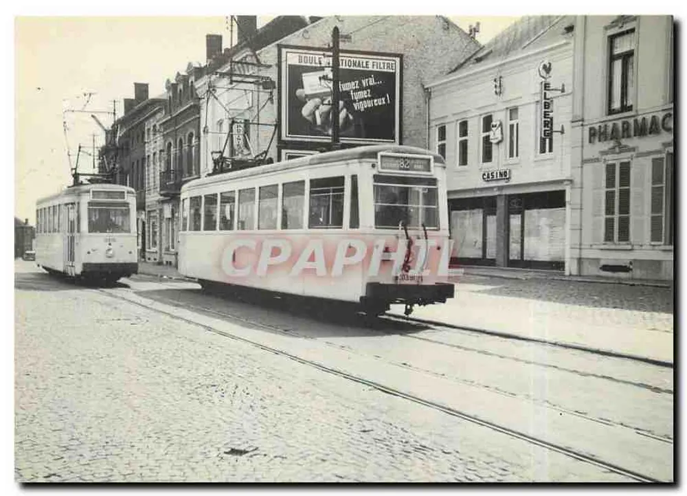 Tramways à Courcelles (Hainaut) — SNCV, série 10374 à 10394 — Édition GTF a.s.b.l. - Recto