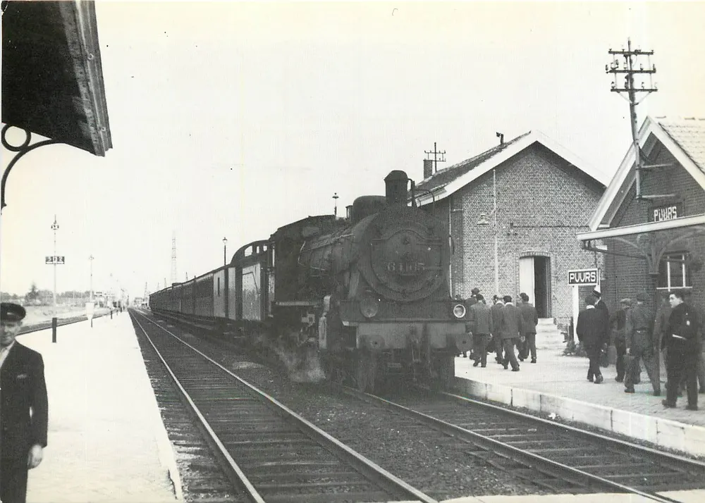 Puurs — Stazione SNCB — Locomotiva 6105 — Edizione GTF a.s.b.l. - Recto