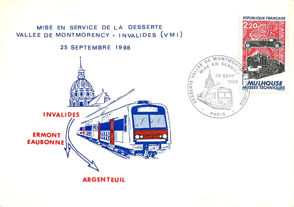 Desserte Vallée de Montmorency - Invalides (VMI) — In Betrieb genommen am 25. September 1988 — Mulhouse Musées Techniques - Vorderseite