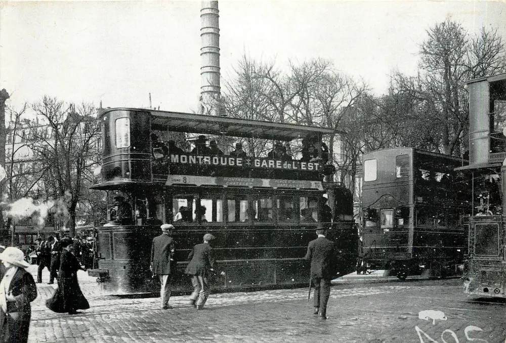 Drucklufttrambahn in Montrouge — Gare de l'Est — Compagnie Générale des Omnibus (Paris) - Vorderseite