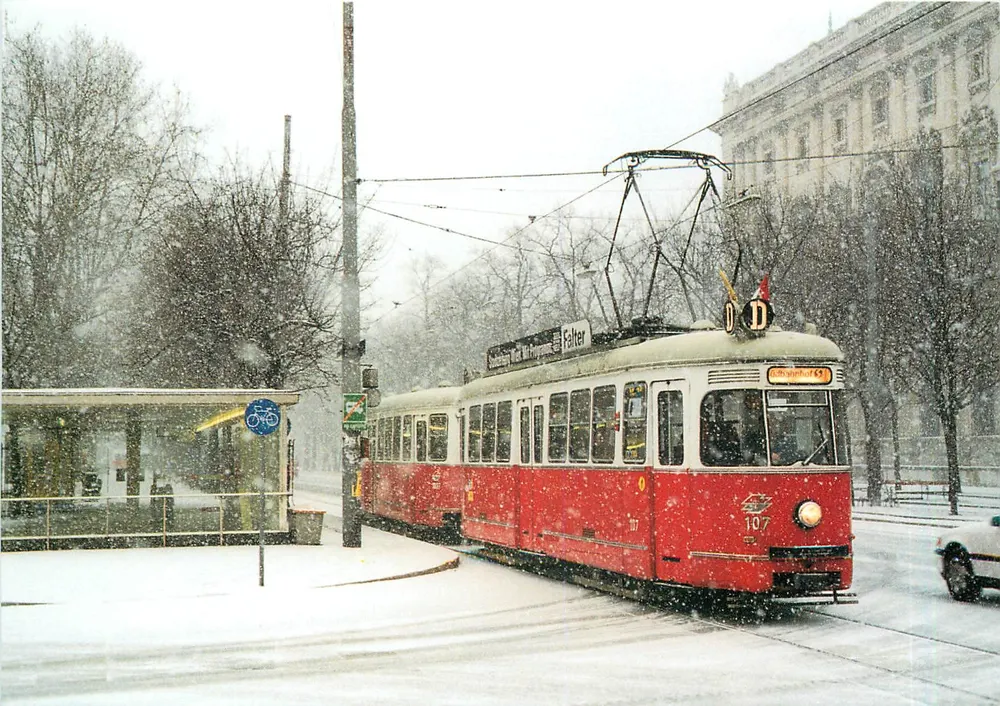 Tramway de Sarajevo — tramway C107 nevado — VEF - Frente