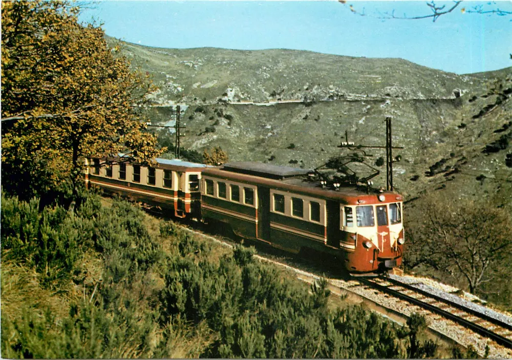 Ferrovia Genova-Casella (FGC) — Electric railcar A7 avec remorque C101 — éditeur Bromorfoto Milano, n° 10212 - Recto