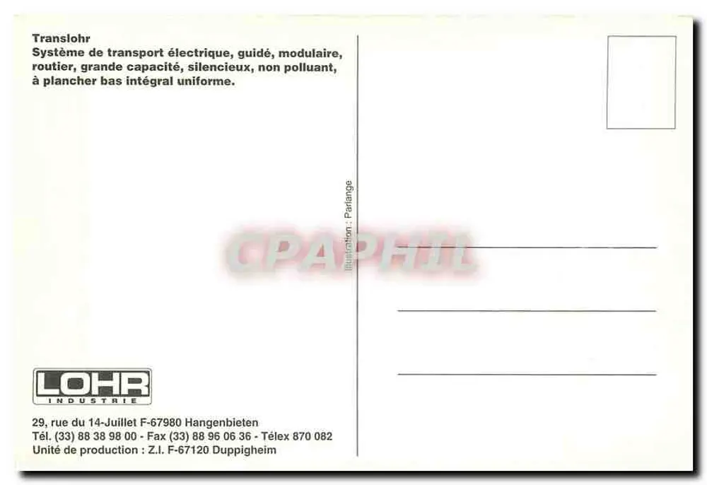 ट्रांसलोहर — विद्युत परिवहन प्रणाली — LOHR INDUSTRIE - पीछे