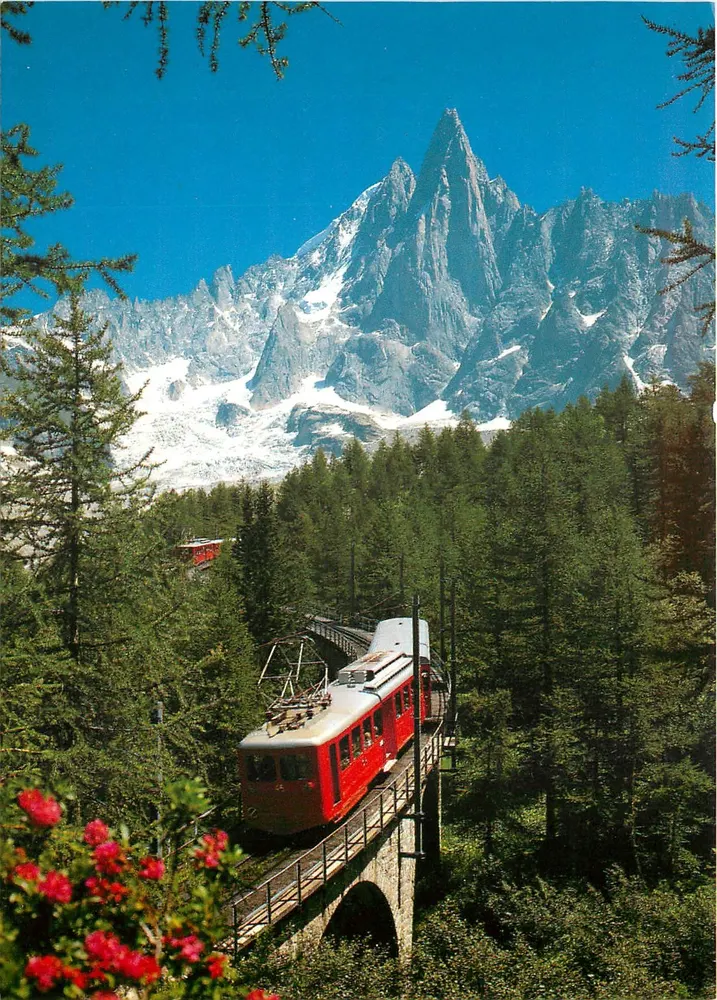 Schienenbrücke bei Montenvers — Aiguille du Dru (3754 m) — Grenoble Éditions - Vorderseite