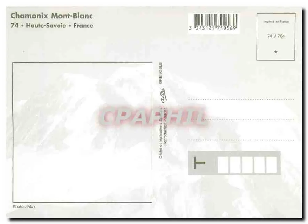Chamonix Mont Blanc — Schneetrain - Rückseite