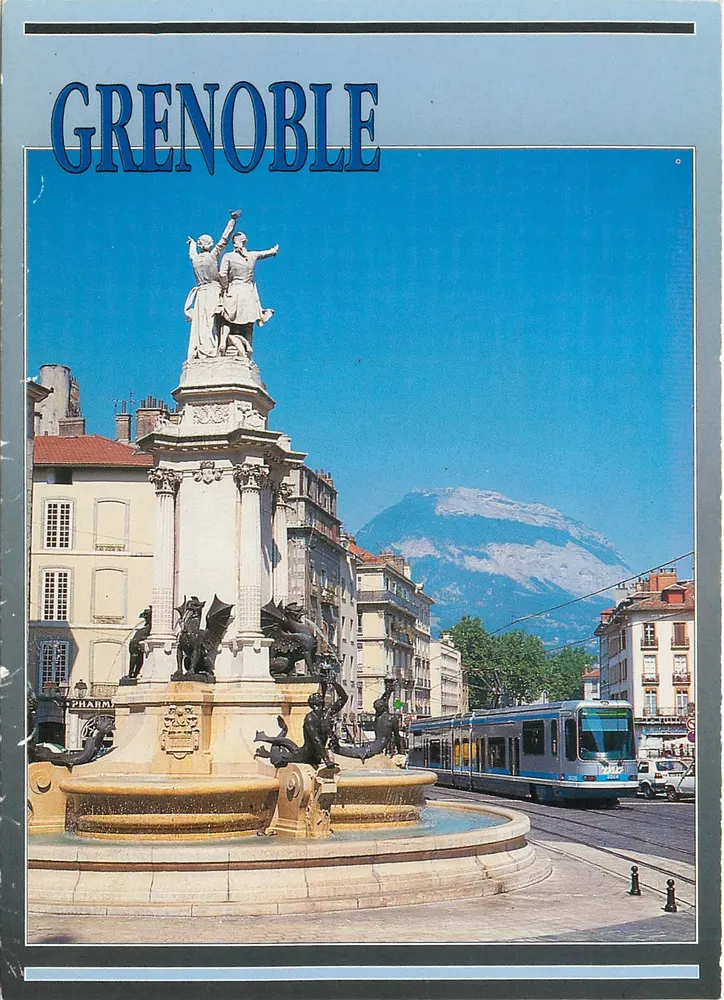 Grenoble — Platz der Drei Orden mit Straßenbahn — Ausgabe - Vorderseite