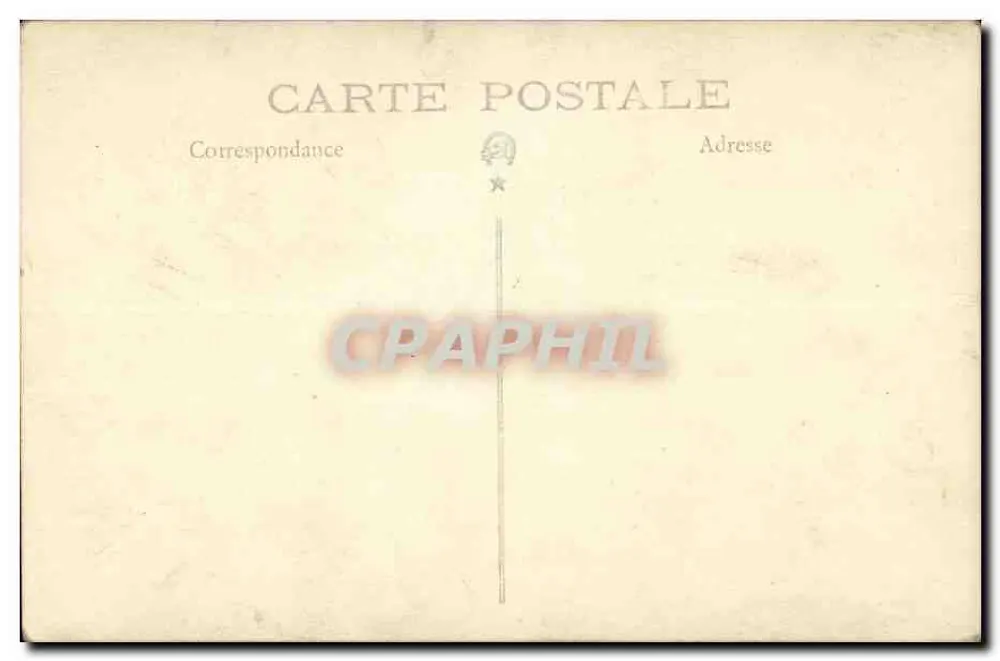 Petite fille avec un cerceau — devant une porte — carte postale anonyme - Verso