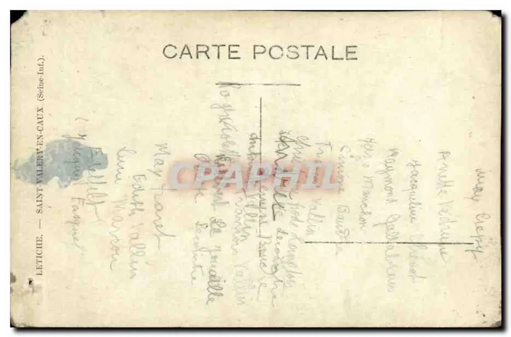 Grupo de jovens — Saint-Vaury-en-Caux — Letiche - Verso
