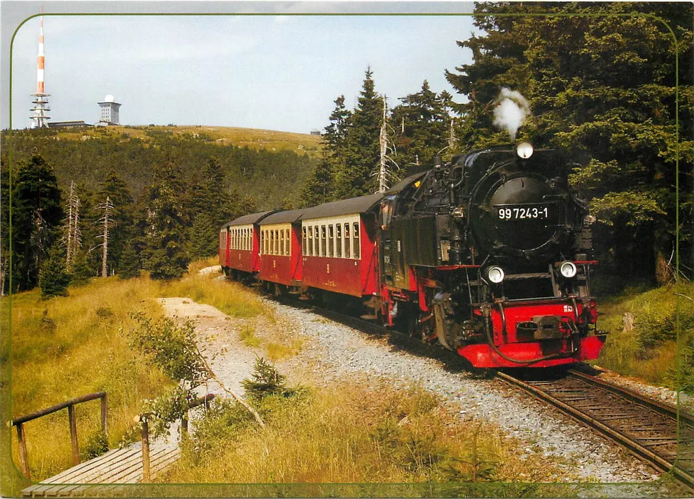 Steam Train 99 7243-1 — Harzer Schmalspurbahnen — publisher HSB - Front