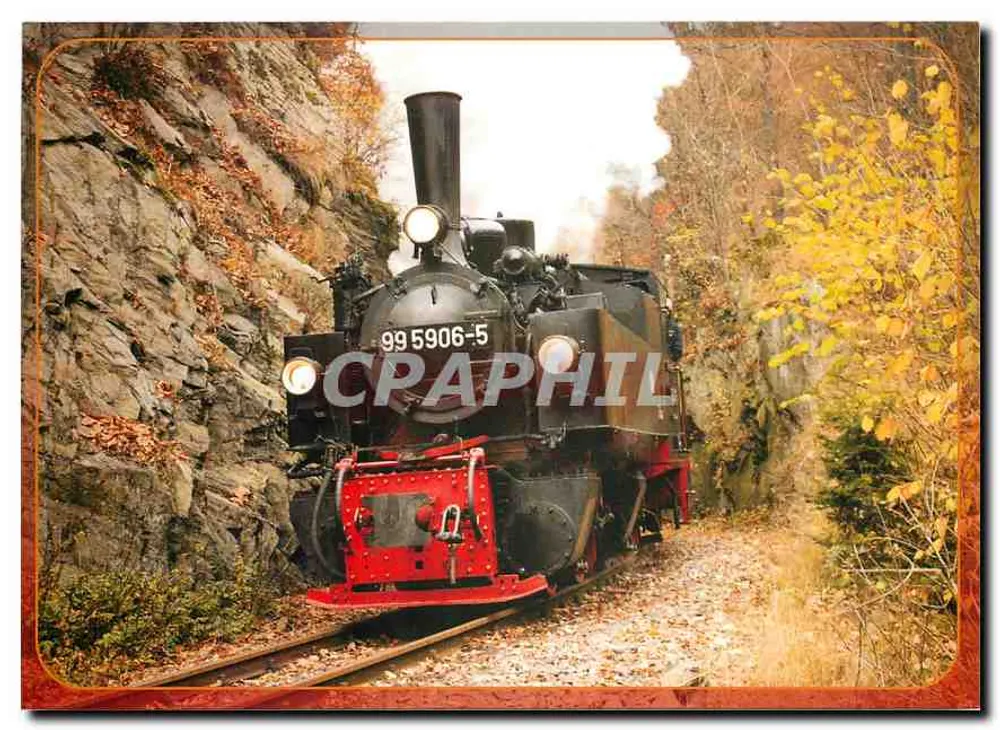Train à vapeur 99 5906-5 — Harzer Schmalspurbahnen — éditeur Harzer Schmalspurbahnen GmbH - Recto