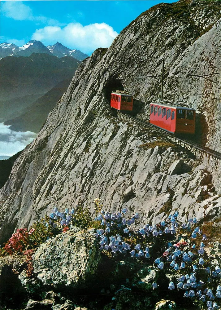 Alpnachstad – Pilatus Kulm — Die steilste Seilbahn der Welt — Photoglob Zürich/Vevey n°6159 - Vorderseite