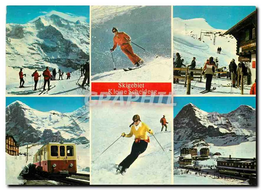 Skigebiet Kleine Scheidegg — Suíça — editor Verlag Photoglob AG, Zürich, n° 6329 - Frente