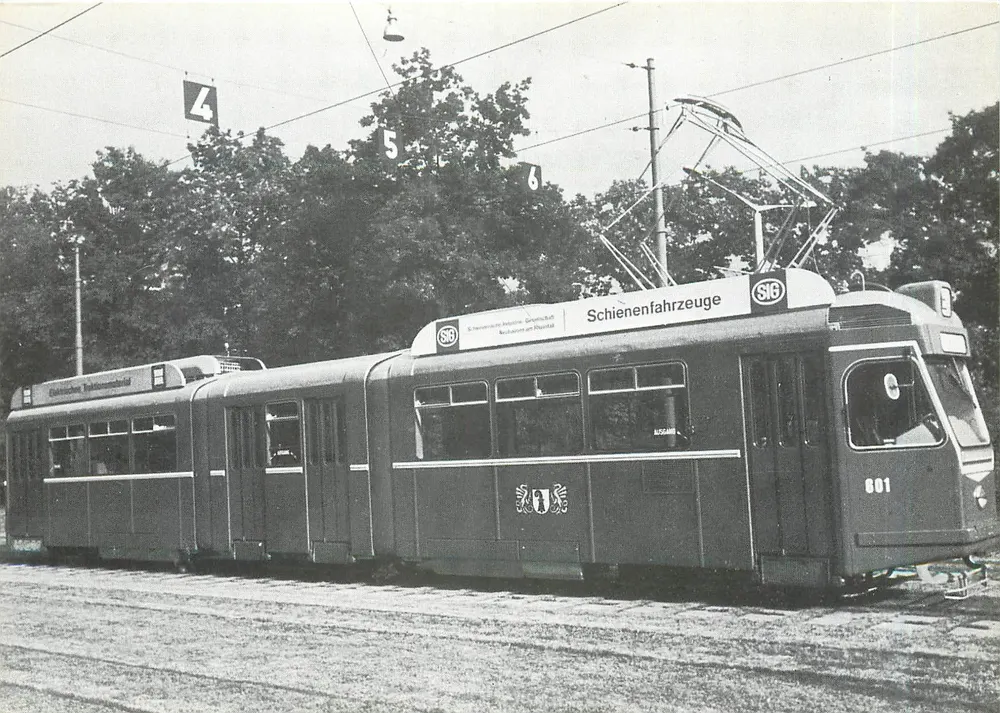 Tramway SIG 601 — Série 601-602 — Verlag Trämli-Impress, Basel - Frente
