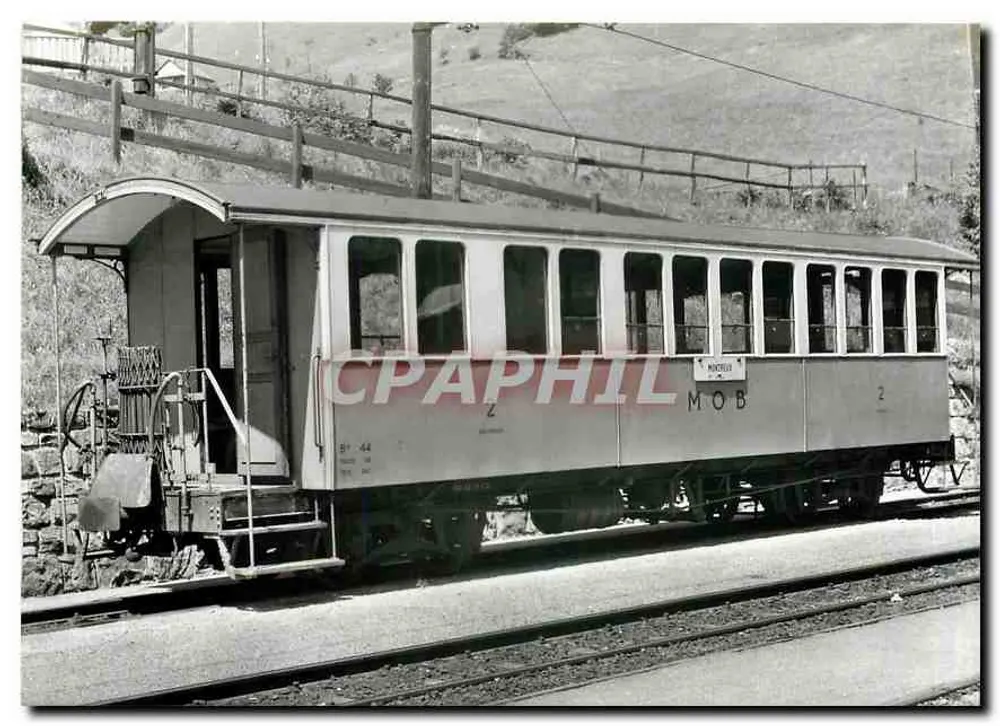 भाप ट्रेन B4 44 — मॉन्ट्रियू-ओबर्टन - 1955 — फोटो W. बोएग्ली - आगे