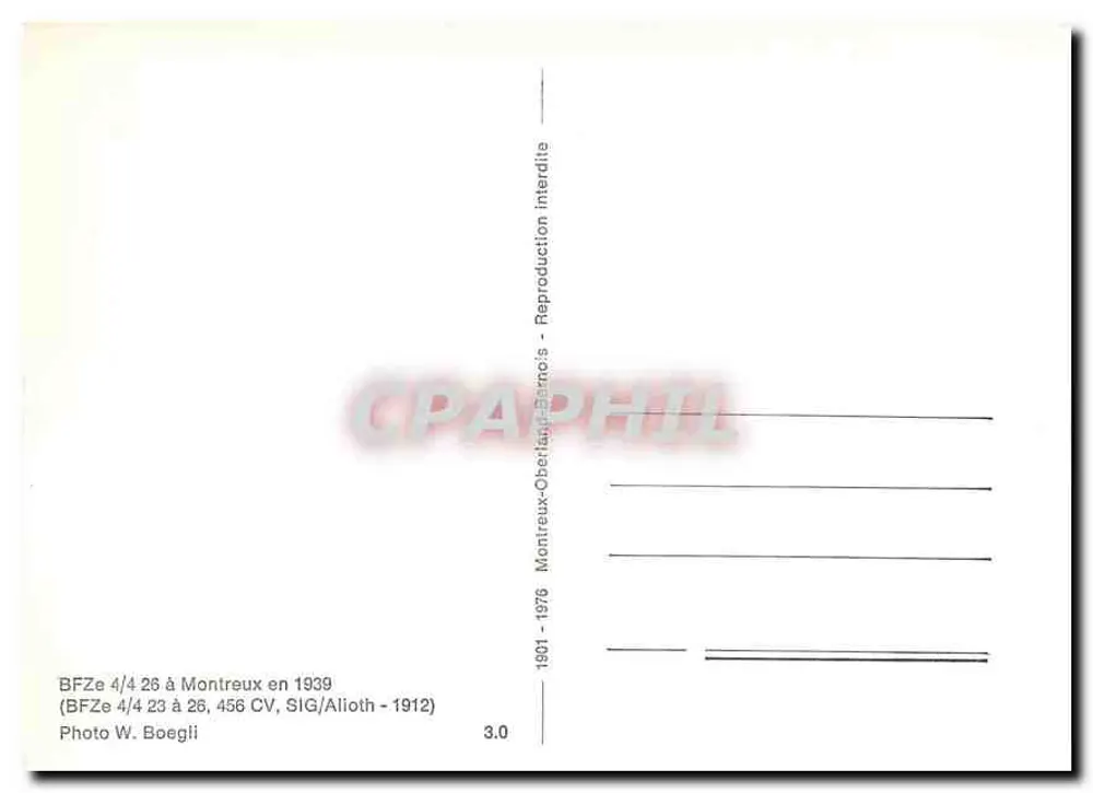 Tramway M.O.B. n°26 — Montreux — Foto W. Boeggi - Reverso