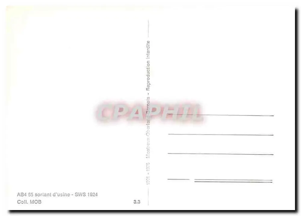 AB Montreux Oberland Bernois 65 — trem de passageiros — n° 3.3 - Verso