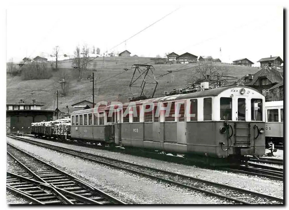 AFZe 4/4.31 fahrend von La Lenk nach Zweisimmen — Montreux-Oberland-Bahn — Foto J-L. Rochaix - Vorderseite