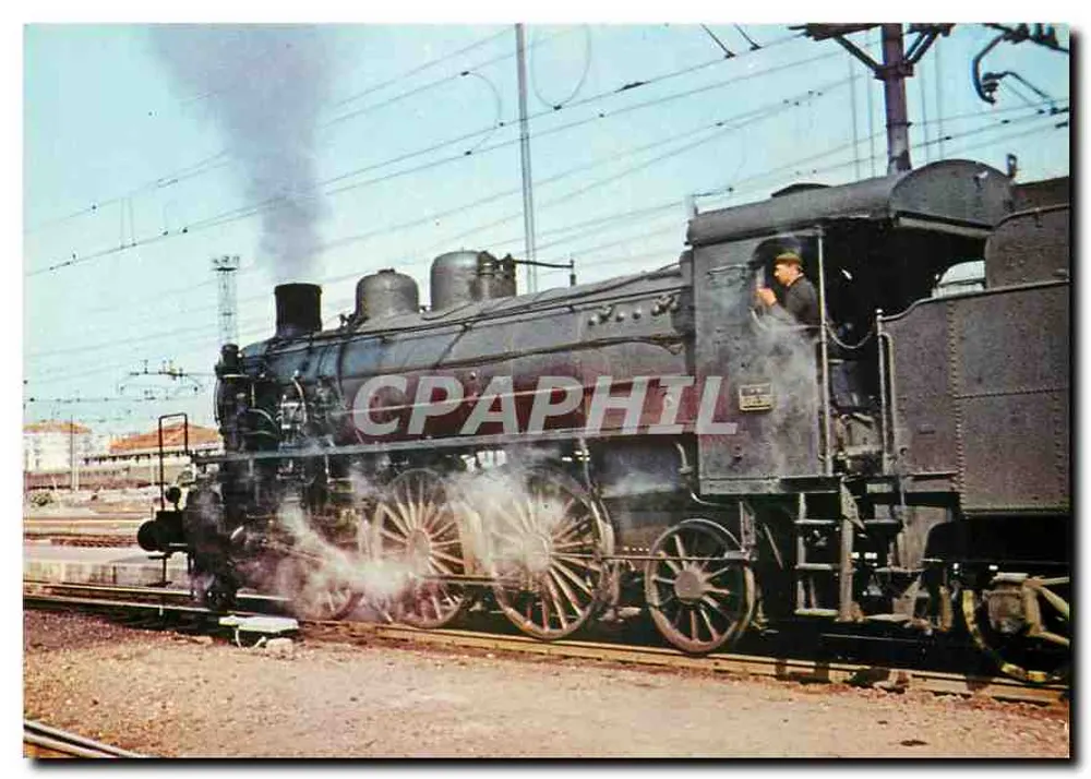 Locomotive à vapeur F.S. Gr. S. 685-586 — Treno Diretto Milano Centrale 1959 — Éd. Ferro, Finale Ligure - Recto