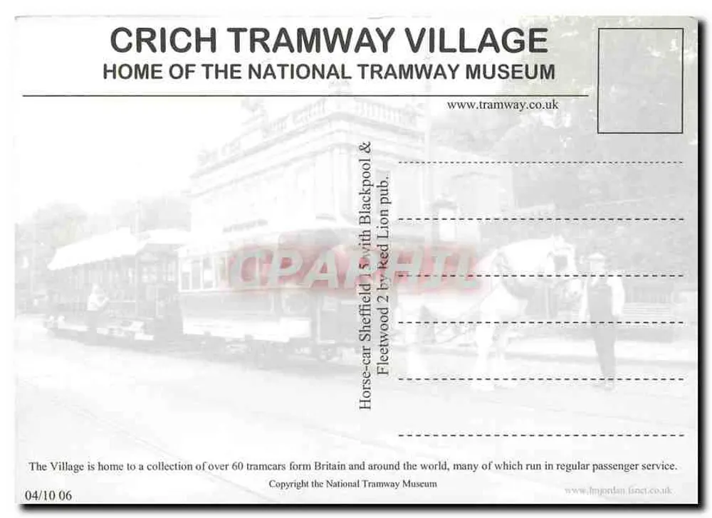Crich Tramway Village — Heimat des National Tramway Museums — National Tramway Museum - Rückseite