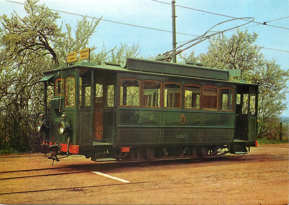 Tramway von Châlons-sur-Marne — Motorwagen A.9073 — AMUTRA - Trammuseum Scheppdaal - Vorderseite