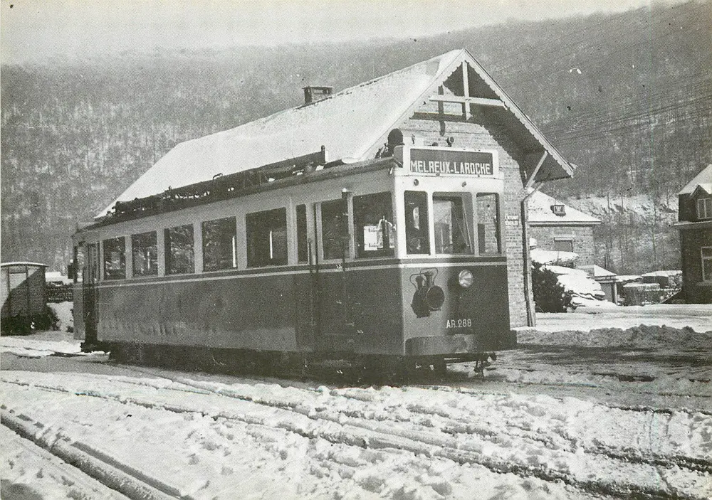 Melreux-Laroche — Automotrice à Bogies 288 im Februar 1958 — Édit. Utra, Braine-le-Comte - Vorderseite