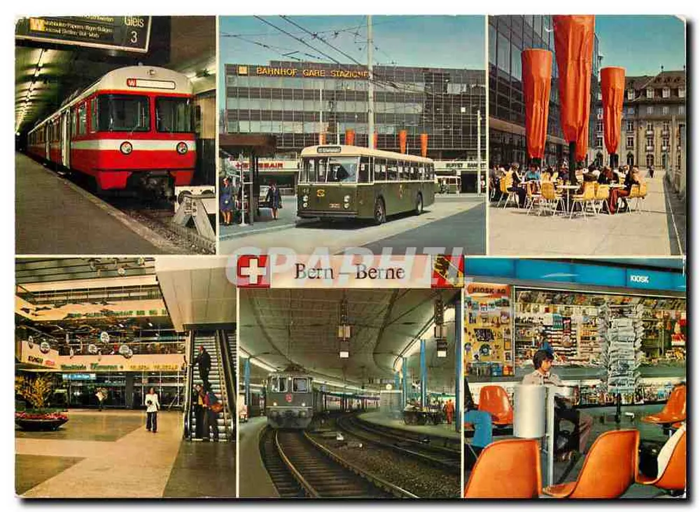 Bern — Estação — Bern Bahnhof — Photoglob AG, Zürich - Frente