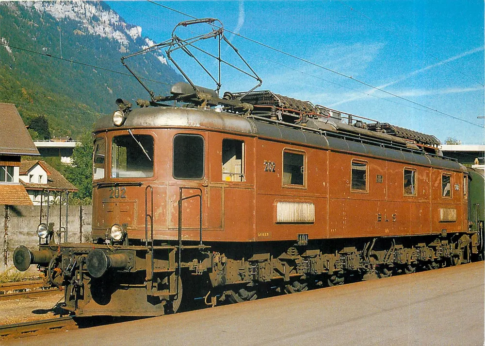 Locomotiva elétrica Ae 6/8 202 — Bern – Lötschberg – Simplon (BLS) — MINIREX AG, n° 1630 - Frente