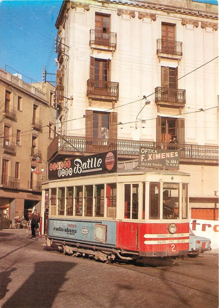 Mataro (Espagne) — Tramway n°2 dans le centre-ville — Éditions Marc Dahlström - Recto