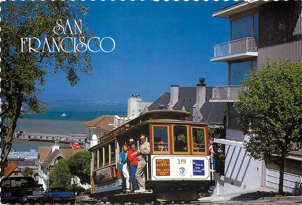 San Francisco — Câble-car na Powell & Hyde St — Smith Novelty Co. - Frente