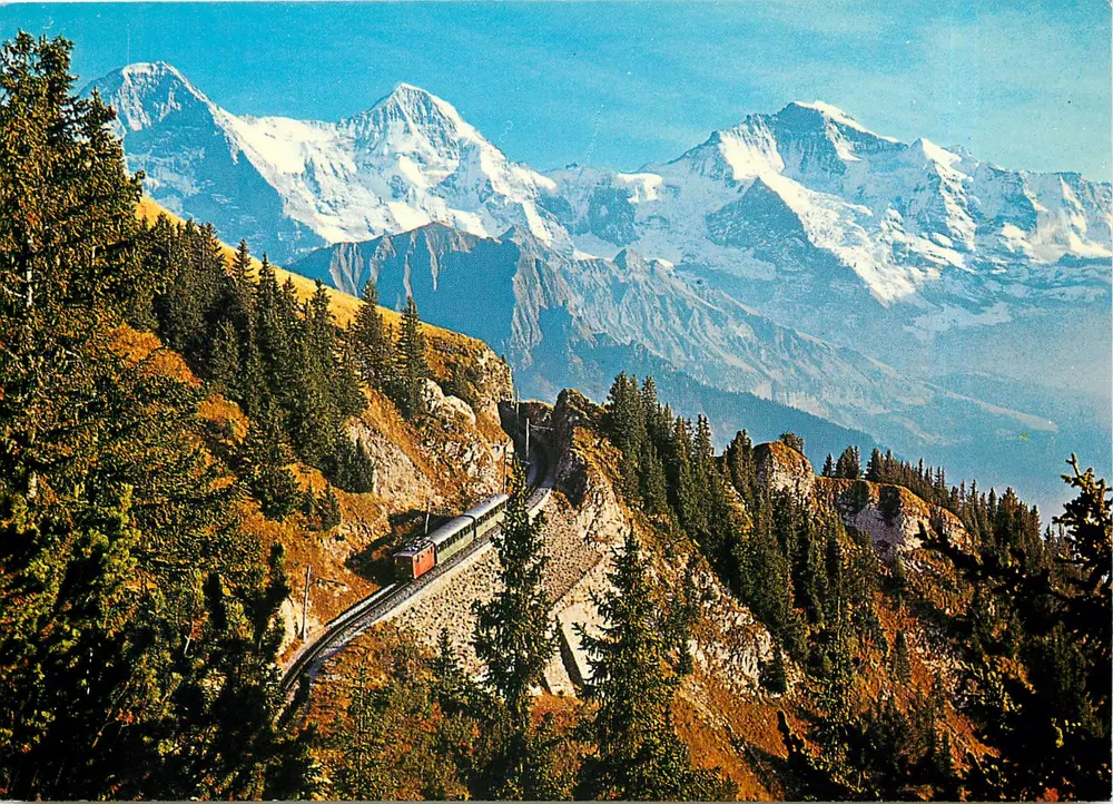 Schynige Platte — Ansicht der Gipfel des Eigers, des Mönchs und der Jungfrau — ROWE SA AG, n° 755-17 - Vorderseite
