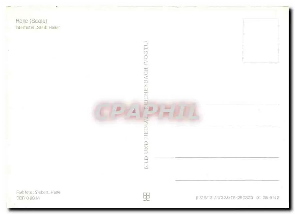 Halle (Saale) — Interhotel Stadt Halle — editor Vogtl - Reverso