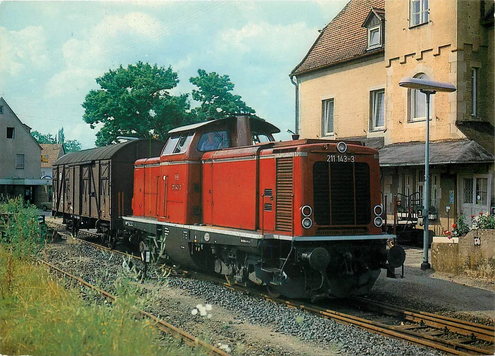 Dampflok 211 143-3 — DB, Markt Erlbach — Verlag der bahnladen, n° 10327/82 - Vorderseite