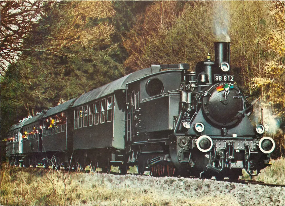 Dampfzug mit Personenzug — Fotografie von Ive Ritzau — Michel & Co., Frankfurt / M., n° 4929 - Vorderseite