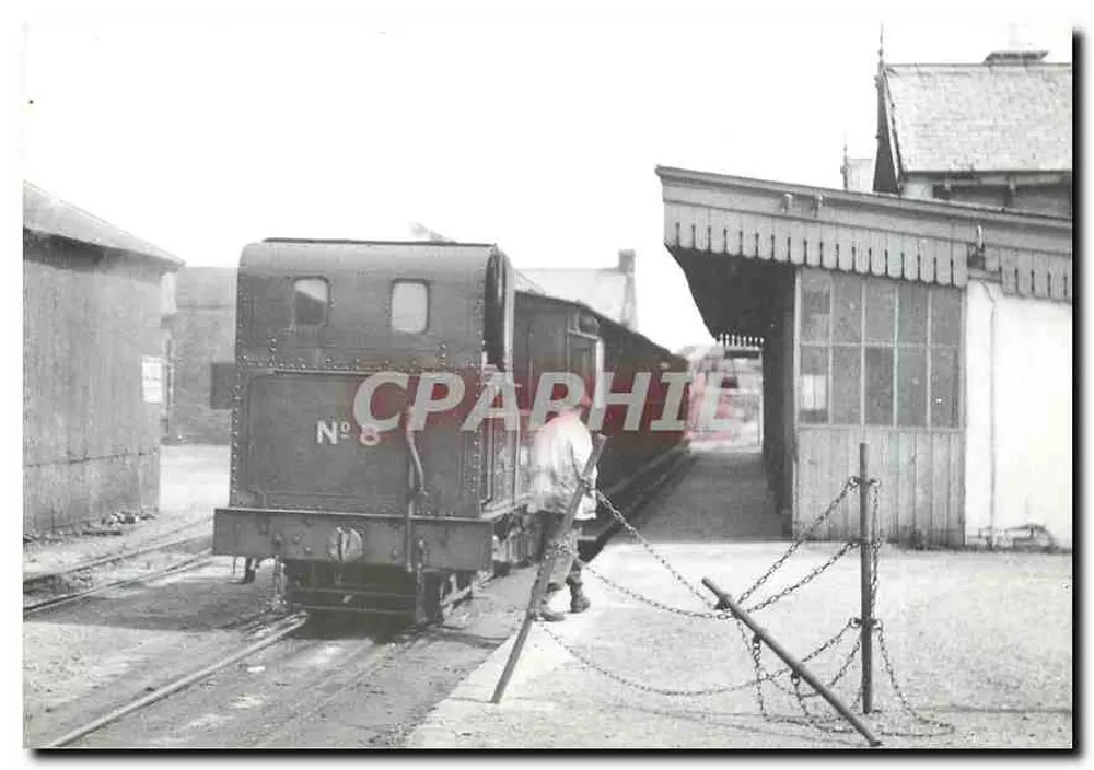 Zug Nr. 8 an der Ramsey-Station — Insel Man — Schienenkarten - Vorderseite