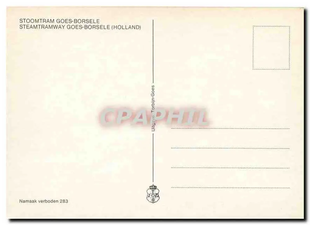 Trem a vapor n°3 — Goess-Borsele - Verso