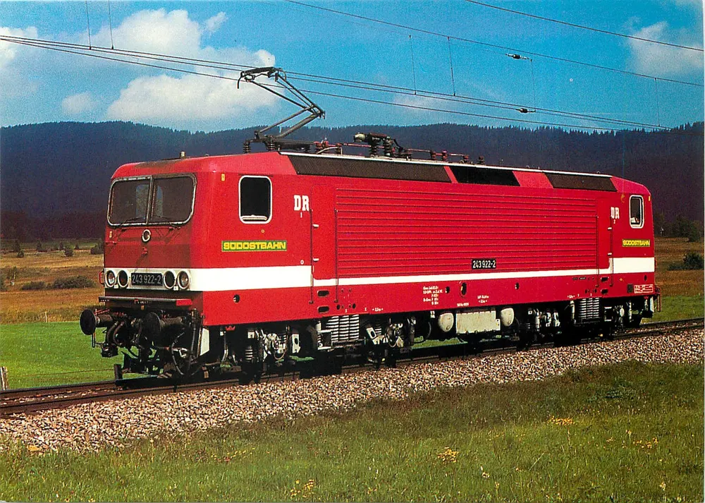 Locomotive électrique E 243 922 — Deutsche Reichsbahn (DR) — Minirex AG - Recto