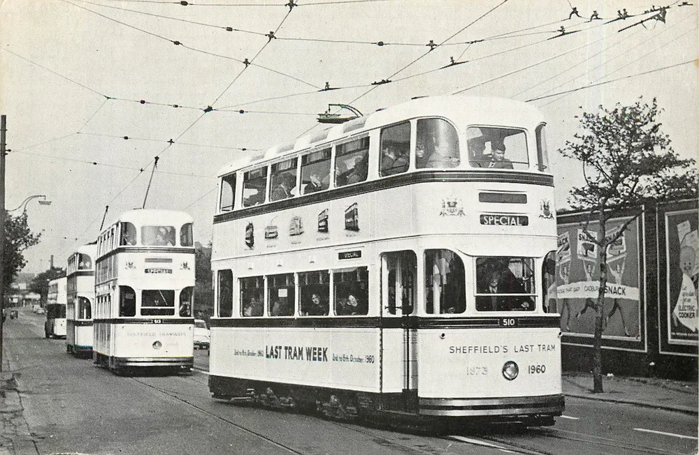 Sheffield's Last Tram — Last Tram Week — Published by The Tramway Museum Society - Front