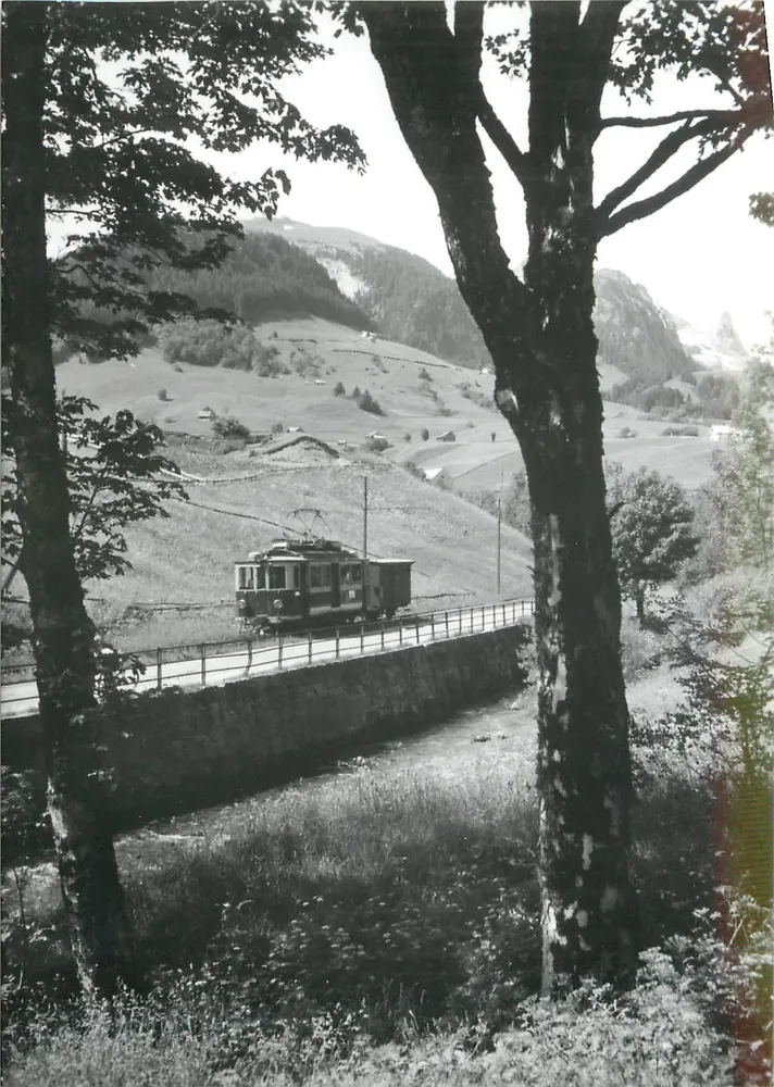 Säntisbahn/Appenzell-Weissbad — Güterzug bei Weissbad (um 1940) — Verlag: Egon Minikus, 9202 Gossau - Recto