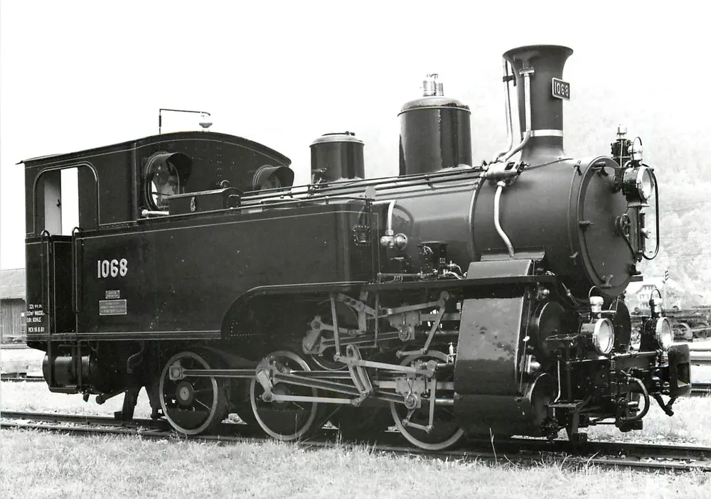 Dampflokomotive SBB CFF 1068 — Brünig, Schmalspurbahn — Foto SBB/CFF n°91 - Vorderseite