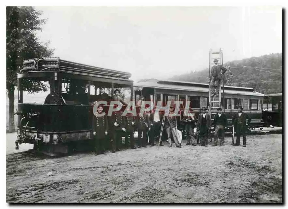 Dampftramway à la fin du XIXe siècle — Suisse — Collection W. Jauch, Basel - Recto