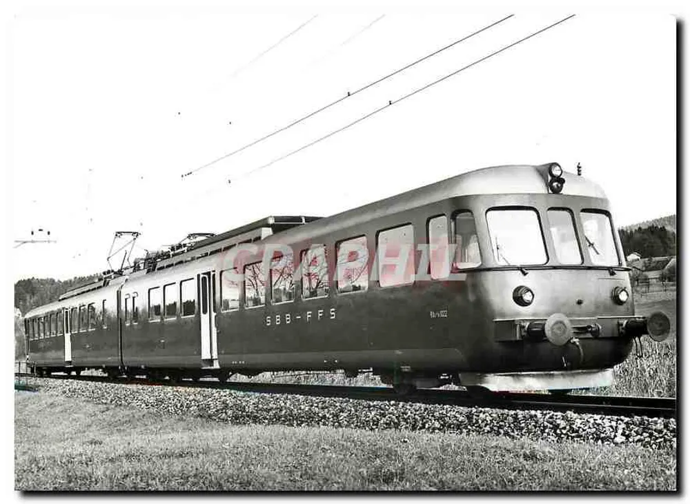 Train électrique SBB-FFS — Automotrice double pour excursions RAE 4/8 1022 et 1023 — Photo SBB/CFF n°59 - Recto