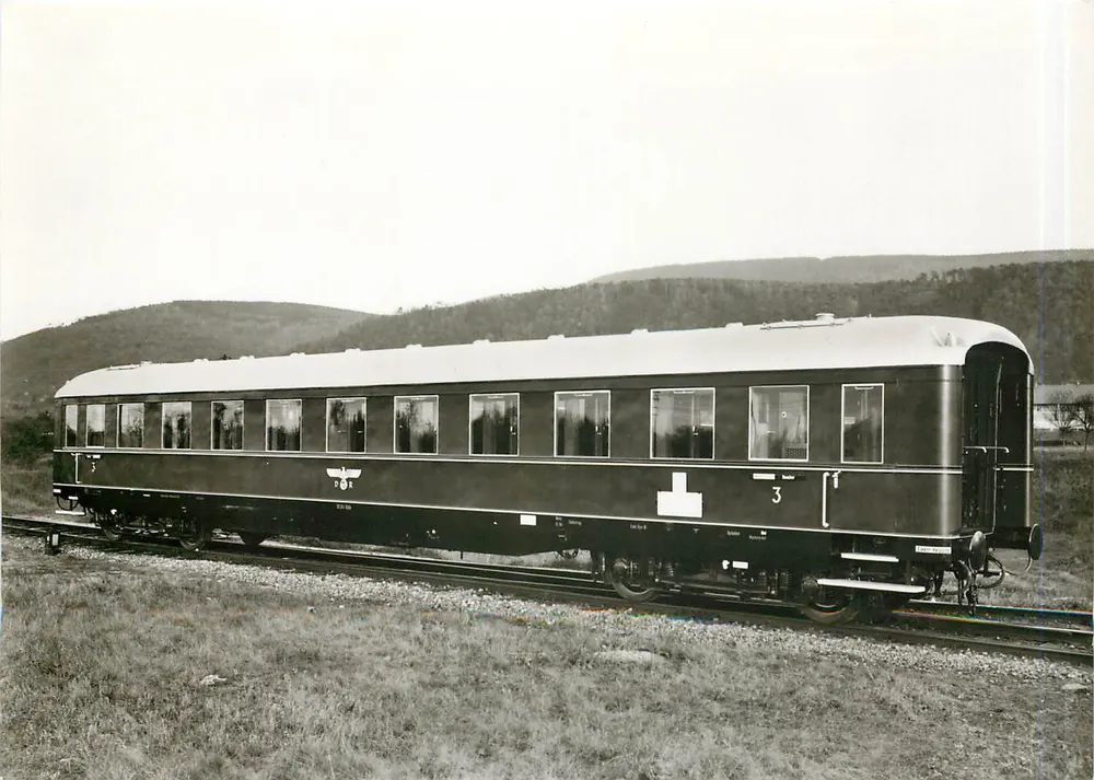 Vagone letto C4ü — Deutsche Reichsbahn, 19314 Colonia — H. Fuchs Waggonfabrik AG, Heidelberg - Recto