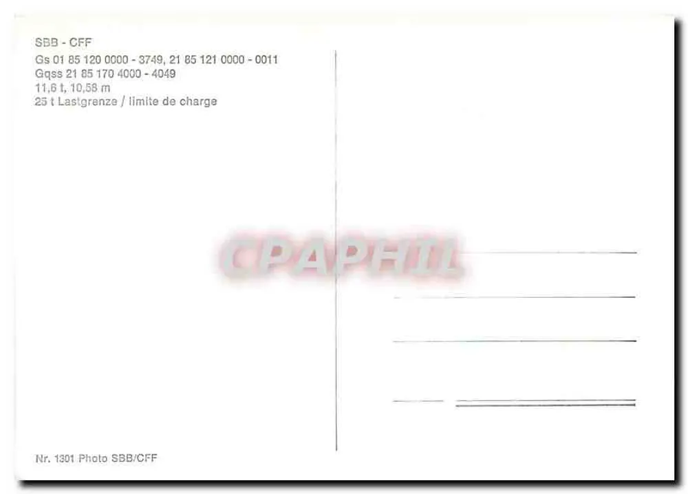 Vagão-cisterna SBB-CFF — número 120 3 592-2 — SBB/CFF - Verso