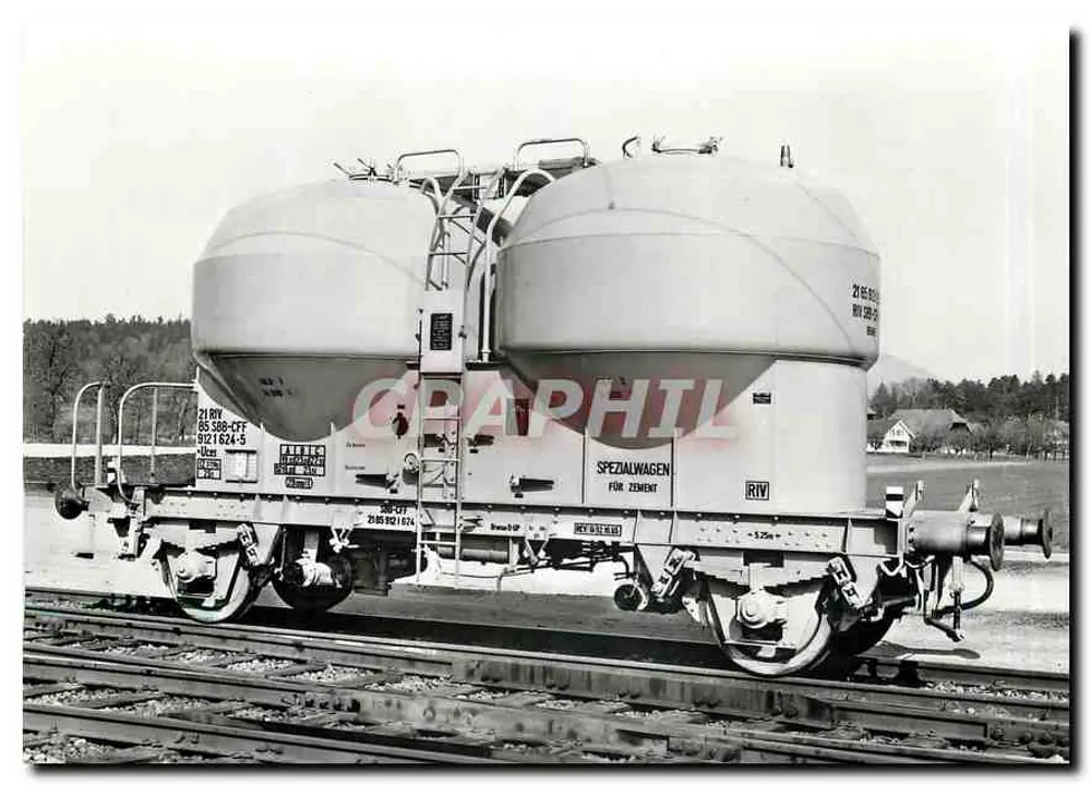 दो टैंक वाला टैंक वैगन — SBB/CFF — संख्या 21 85 912 1525-624 - आगे