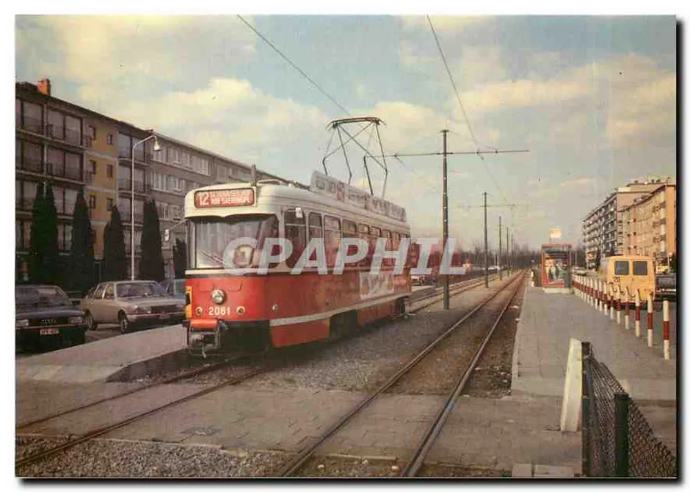 Tramway n°2081 em Antuérpia — linha 12 — n°7 - Frente
