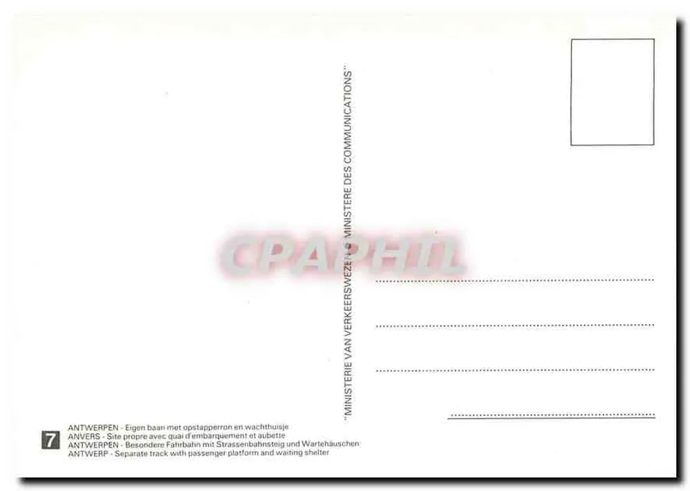 Tramway n°2081 em Antuérpia — linha 12 — n°7 - Verso