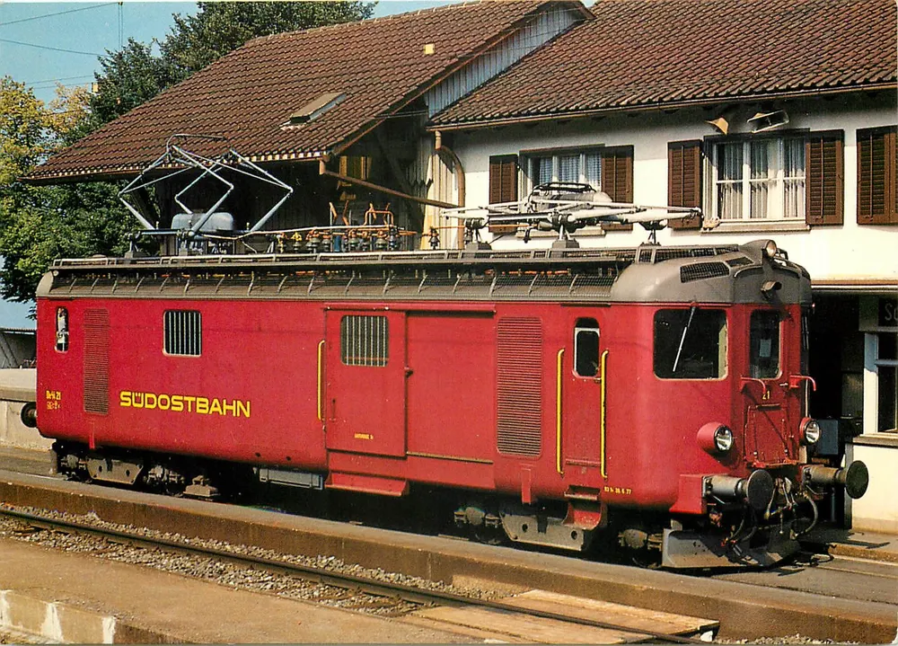 Schindellegi — Automotriz elétrica com bagagem De 4/4 21 (ex RFe 4/4 603) — MINIREX AG, CH, no 2 Luzern — Nr. 1533 - Frente