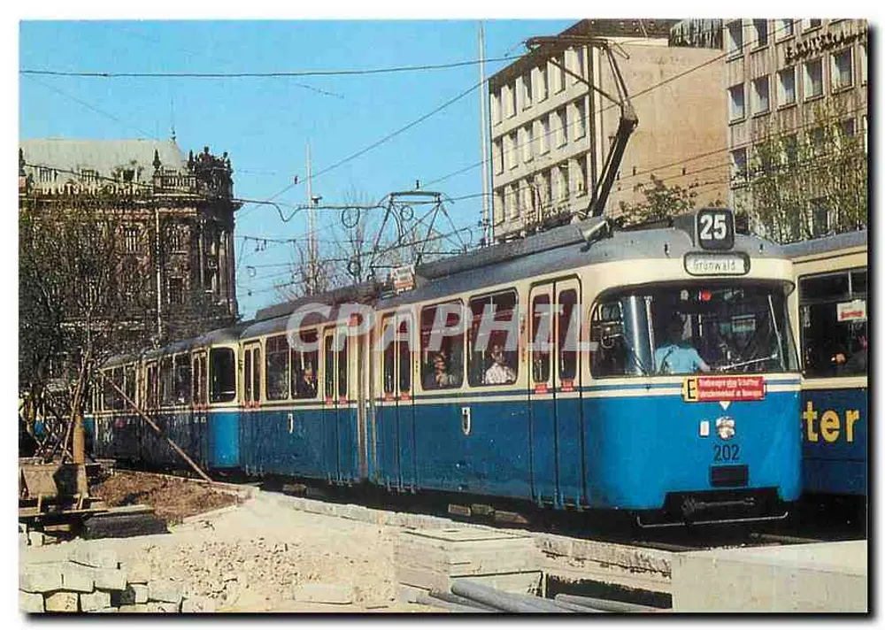 Tramway à Munich — prototype P2.13, wagon 202 — Freunde des Münchner Trammbahn Museums e.V. - Recto