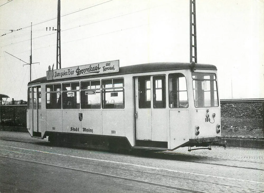 Tramway de Mainz — Bw 180, série 179 II — éditeur Stadtwerke Mainz AG - Recto